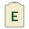 Signmission Designer Series Sign W/ Letter E, Tan & Green Heavy-Gauge Aluminum Sign, 24" x 18", TG-1824-22956 A-DES-TG-1824-22956 - alternate 1